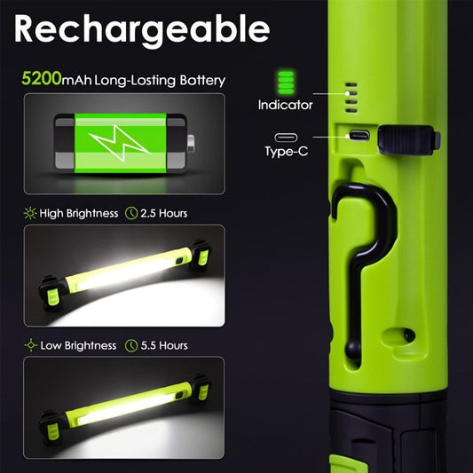 Ledora™ Magnetisk Uppladdningsbar Arbetslampa – 3000LM LED Underhuvslampa