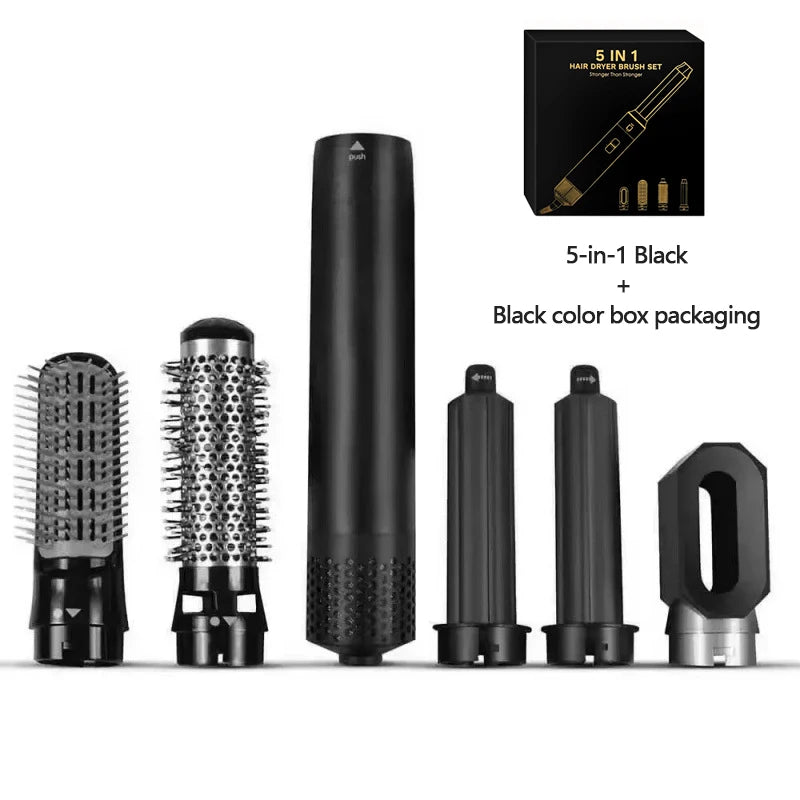 Ledora™ 5-i-1 Varmluftborste – Fön, Volym & Lockar i Ett