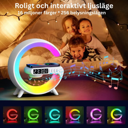 🎉 PartyGlow™ – LED Festljus, Bluetooth-Högtalare & Trådlös Laddare
