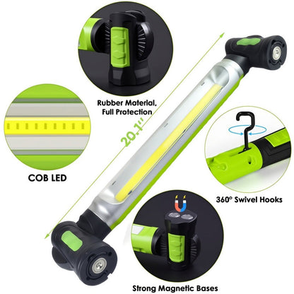 Ledora™ Magnetisk Uppladdningsbar Arbetslampa – 3000LM LED Underhuvslampa