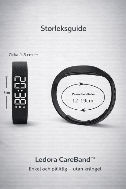 Ledora CareBand™ – Tyst medicinpåminnelse – för dig eller någon du bryr dig om
