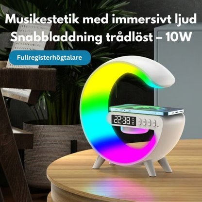 🎉 PartyGlow™ – LED Festljus, Bluetooth-Högtalare & Trådlös Laddare