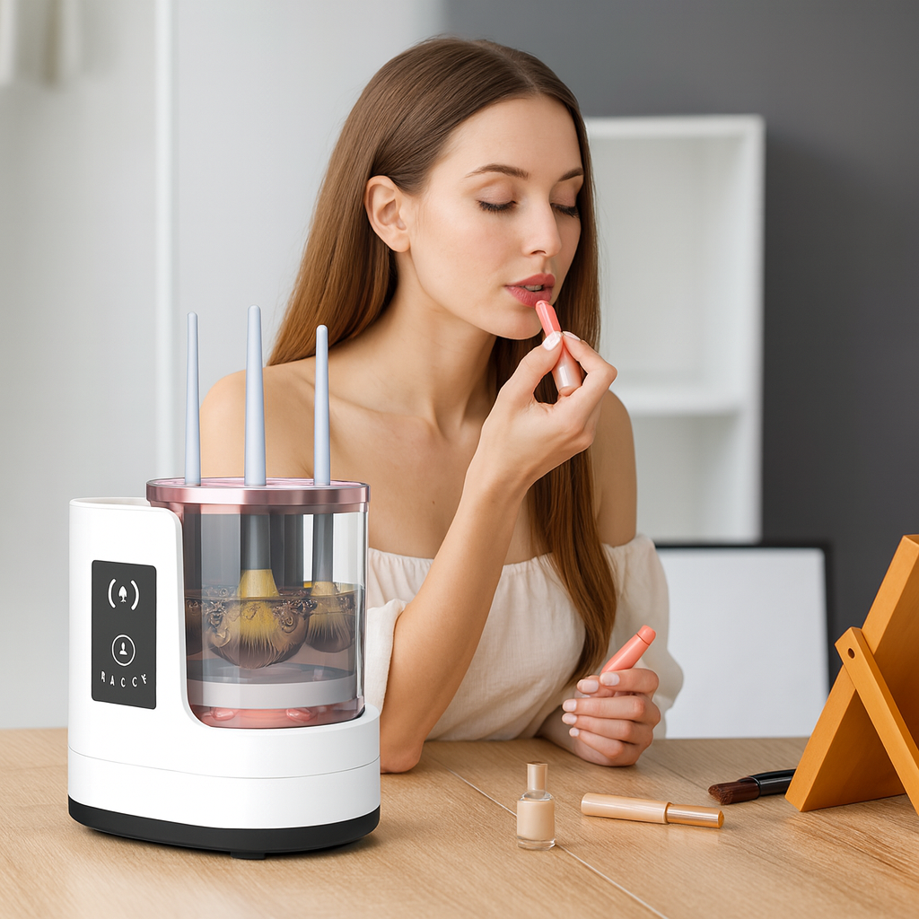 CleanBrush™ – Automatisk Sminkborstrengörare med Torkfunktion