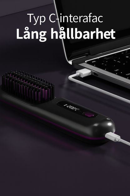Ledora™ – Perfekt för On-the-Go Styling | Trådlös Hårborste för Snabb & Skonsam Hårvård