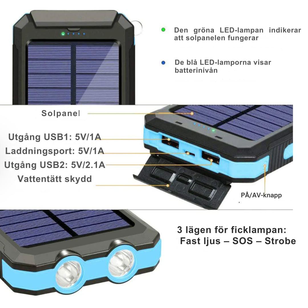 Ledora™ Solenergi-Powerbank PRO