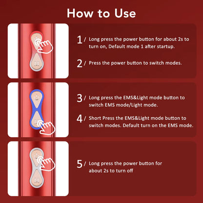 Ledora™ RedThera™ – Elektrisk Vibrationsborste med Rött Ljus & Hårväxtmassage