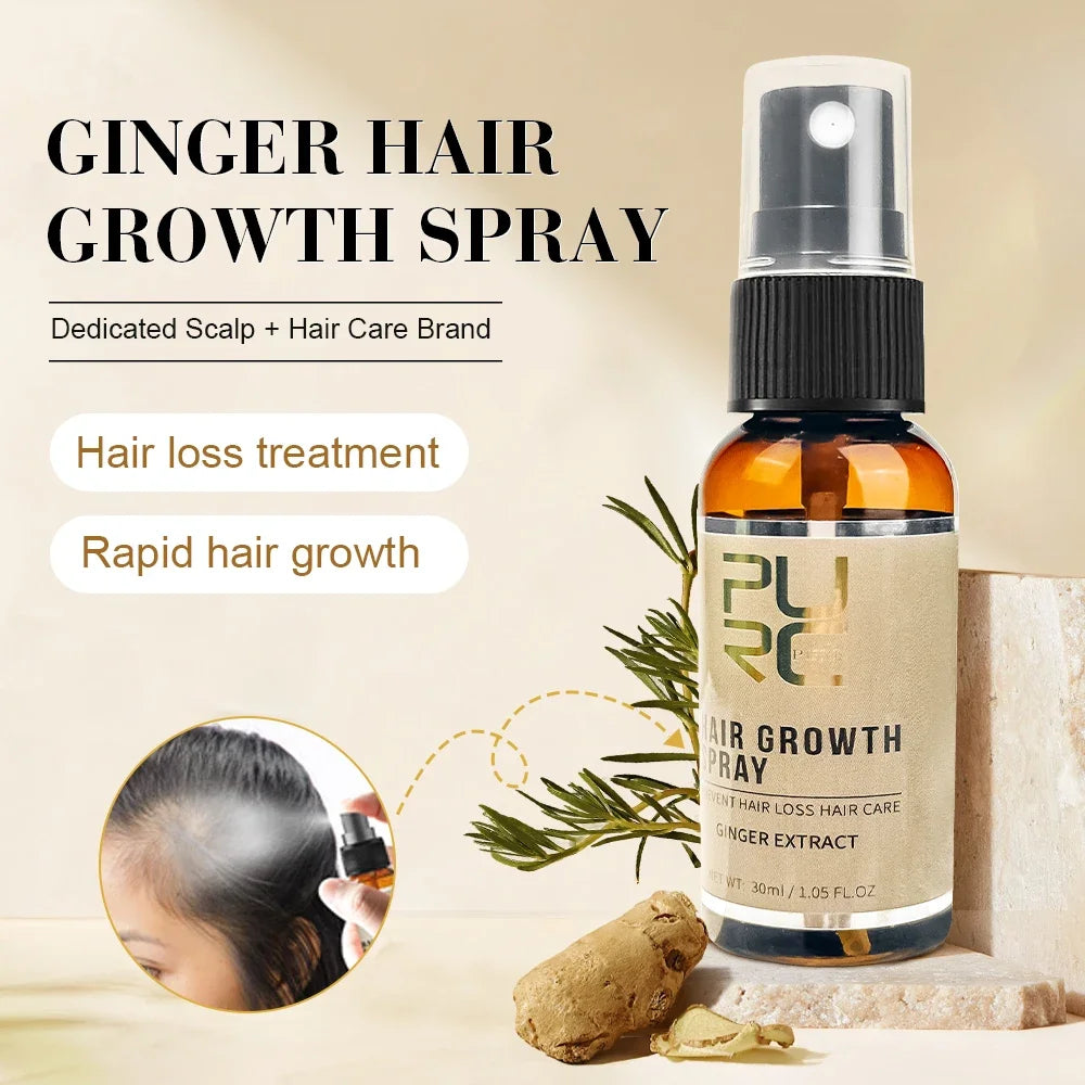Ledora™ Ginger Hair Growth Spray – Mot håravfall & för tjockare hår (3–5–10-pack)