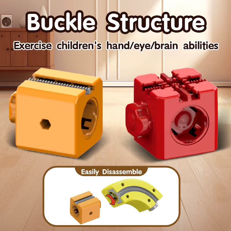 SpeedBlocks™ - 3D tågbyggsats - leksak - USB-laddningsbar - oändlig lek- och byggglädje