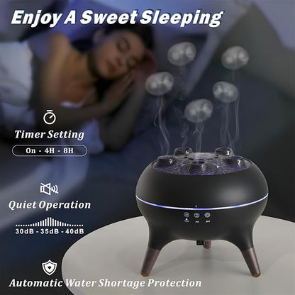 Flamme™ Aromadiffusor – Lyxig Luftrenare med Eldliknande Effekt (Svart/Vit)