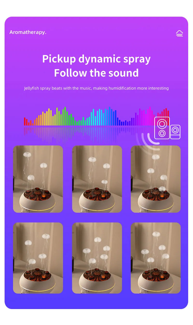 Flamme™ Aromadiffusor – Lyxig Luftrenare med Eldliknande Effekt (Svart/Vit)